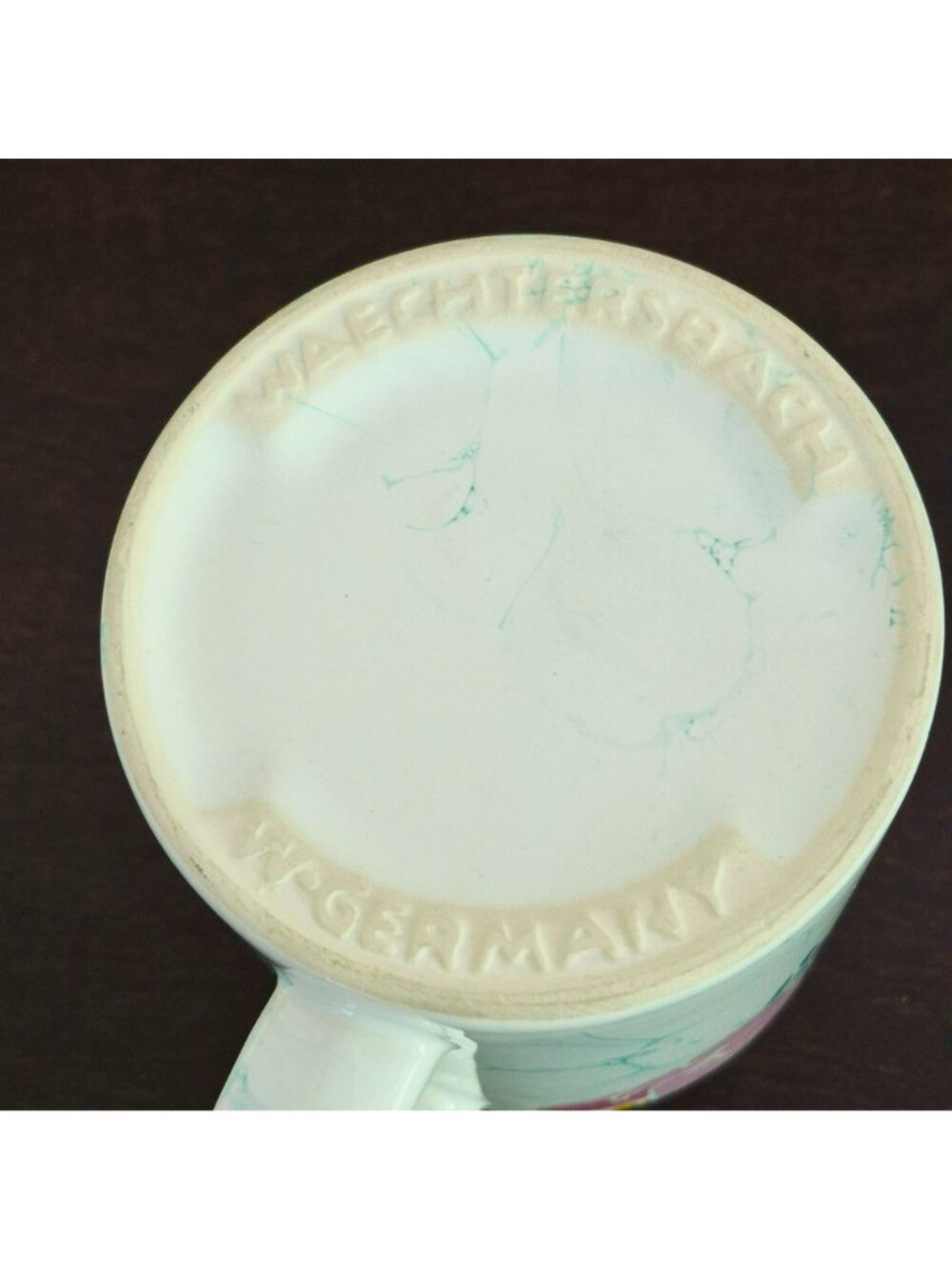 Vintage Waechtersbach Pastel Floral Coffee Mug, Earthenware, W. Germany Mark - Picture 7 of 9